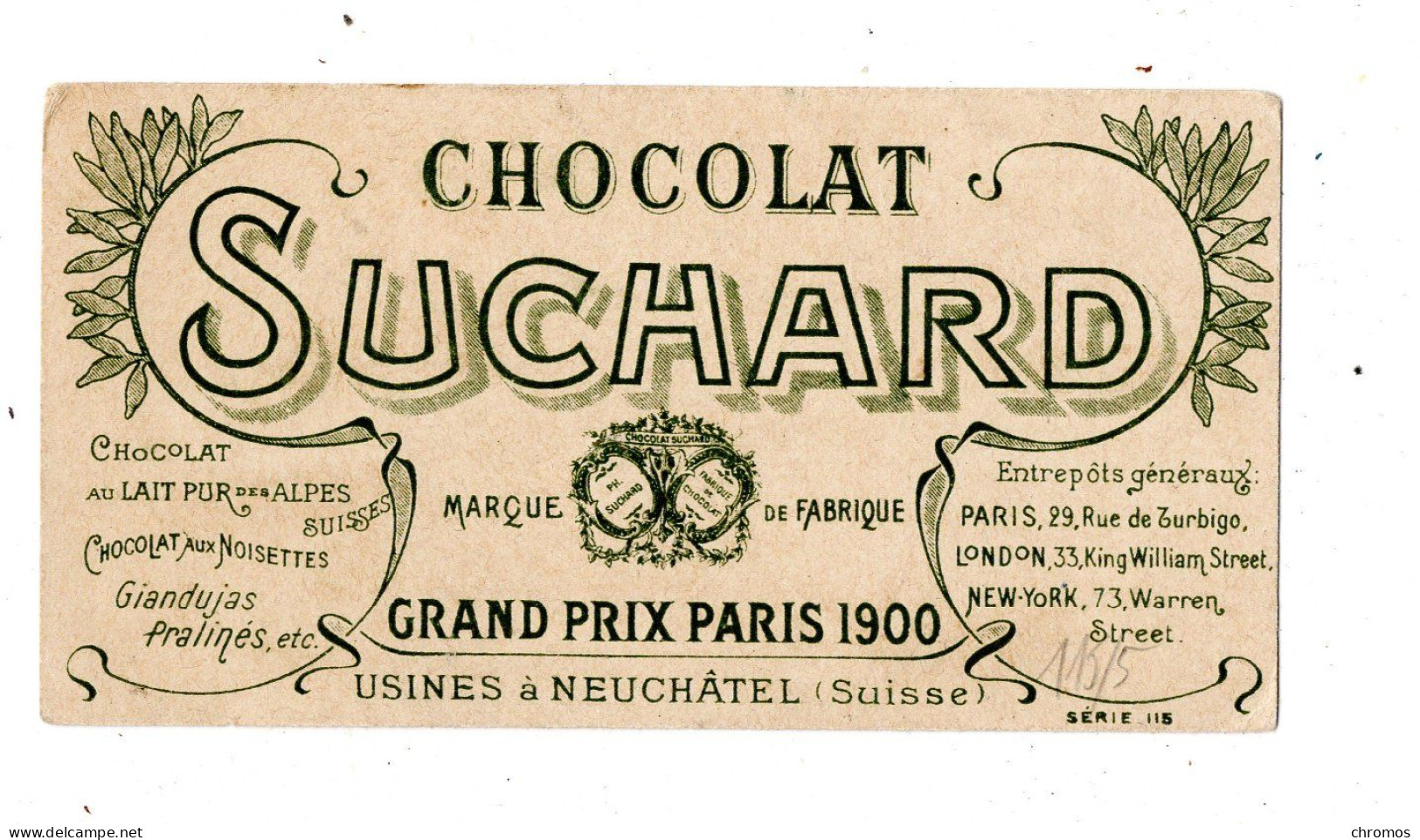 Chromo Chocolat Suchard S 115 / 5, Rebus, Vélo, Course à Cheval... - Suchard