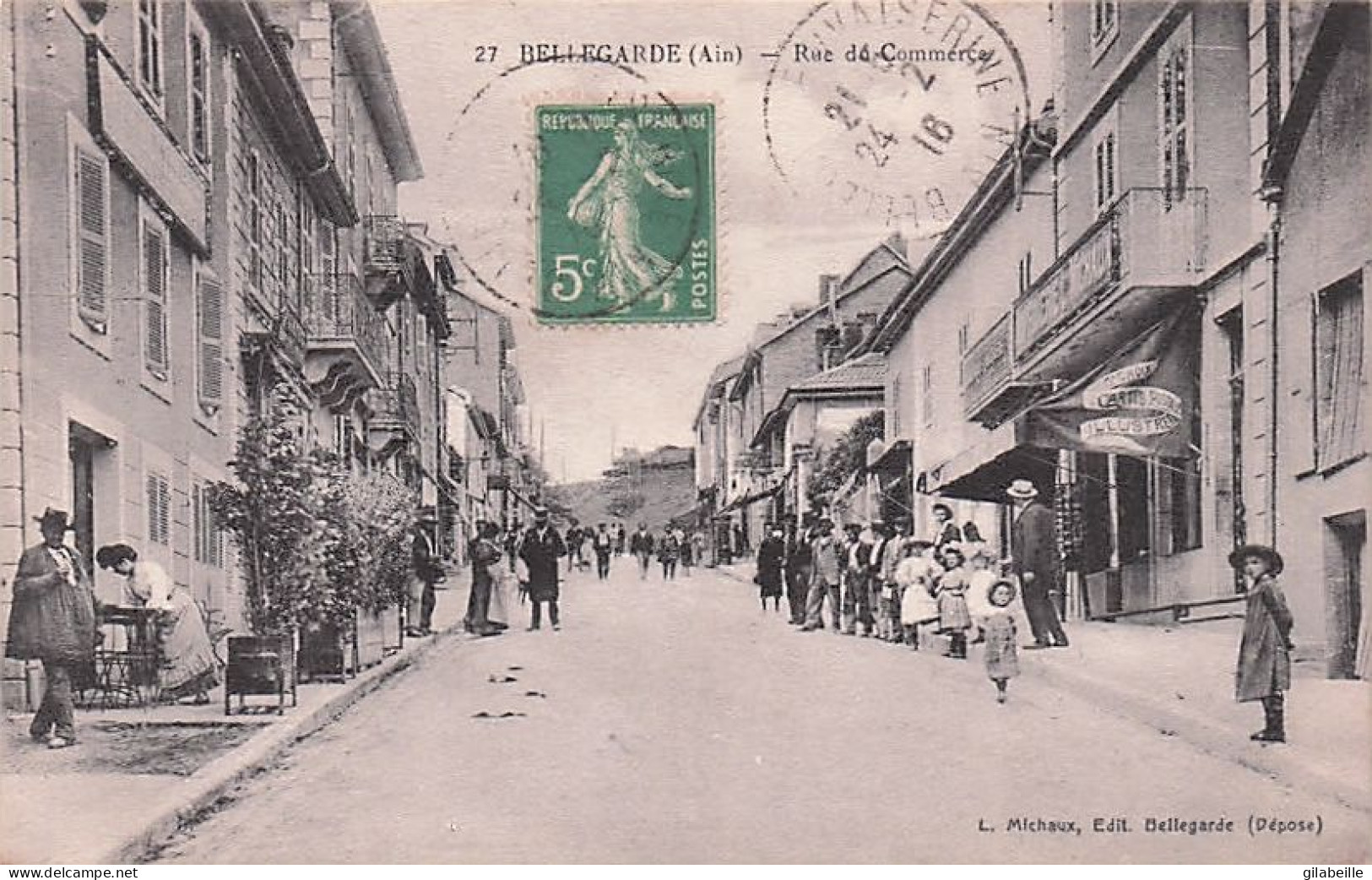 01 - BELLEGARDE Sur VALSERINE -rue Du Commerce -  Marchand De Cartes Postales - Bellegarde-sur-Valserine