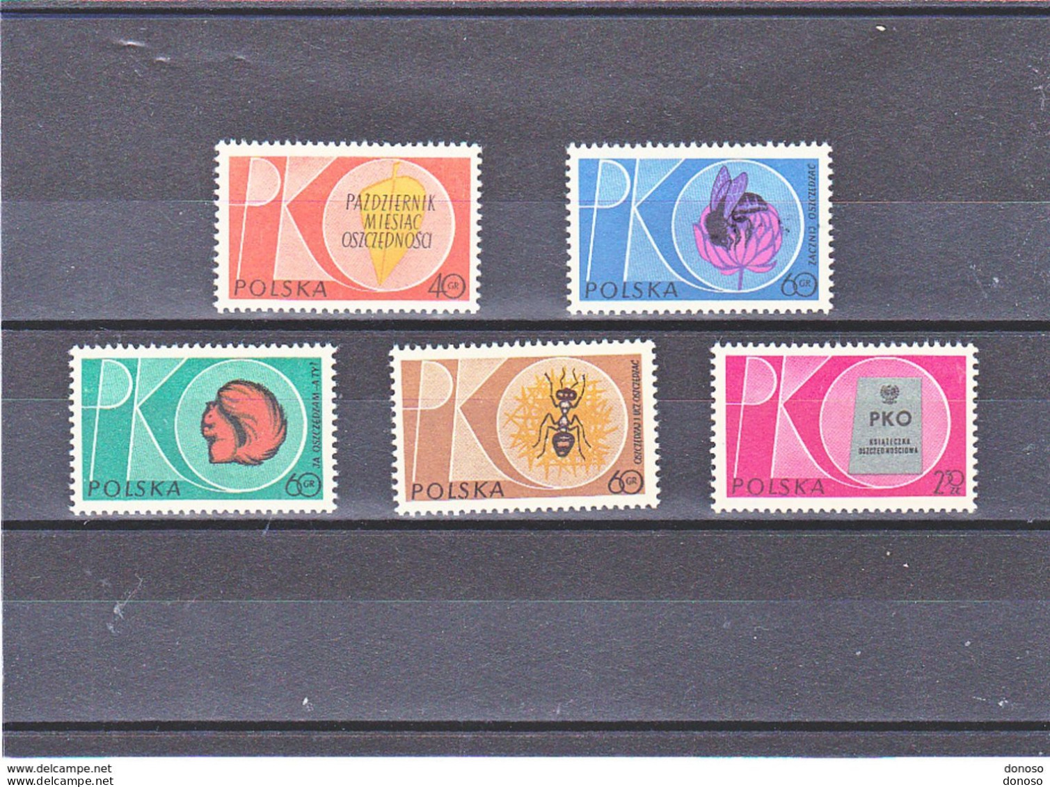 POLOGNE 1961 EPARGNE Yvert 1124-1128,  Michel 1261-1265 NEUF** MNH Cote 4,30 Euros - Unused Stamps