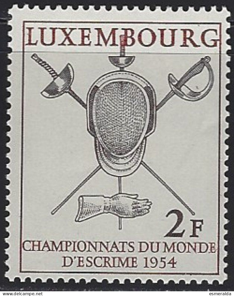 Luxembourg Yv 482,championnats Du Monde D'escrime 1954 **/mnh - Nuovi