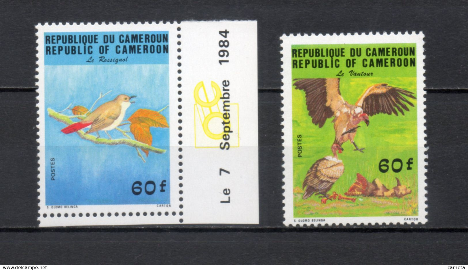 CAMEROUN N° 742 + 743   NEUFS SANS CHARNIERE COTE  8.00€    OISEAUX ANIMAUX FAUNE - Kamerun (1960-...)