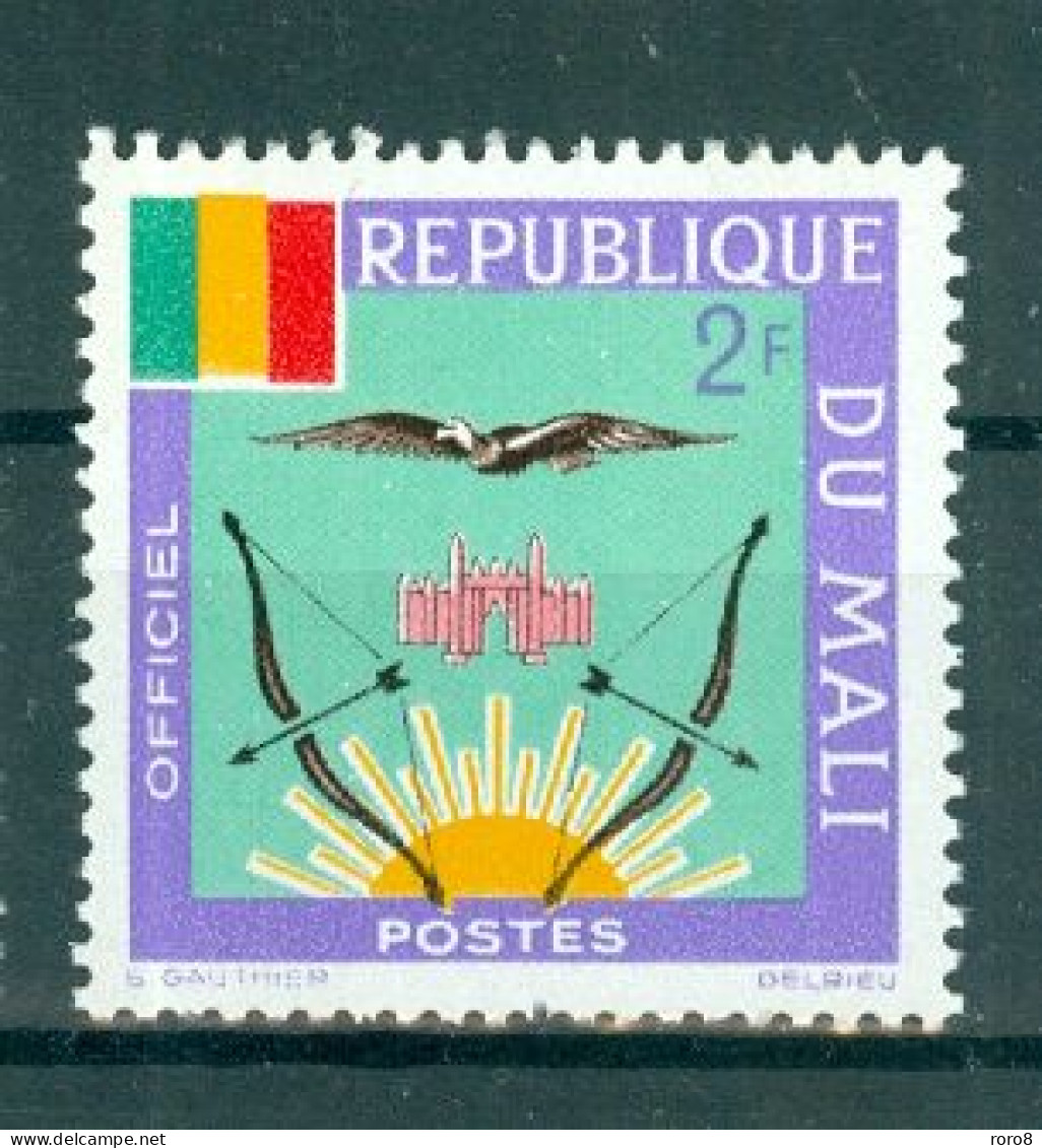 REPUBLIQUE DU MALI - TIMBRES DE SERVICE N°13 Oblitéré. SCAN DU VERSO - Armoiries. - Mali (1959-...)