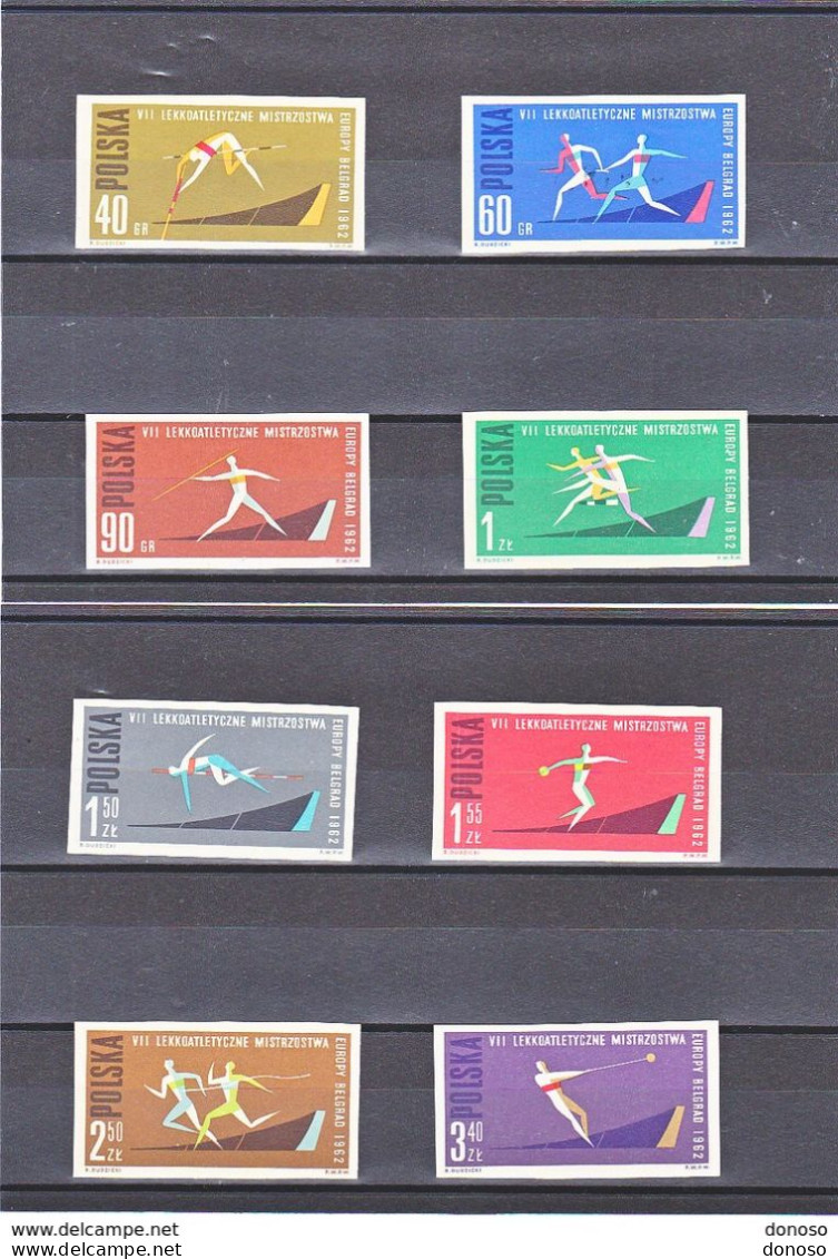 POLOGNE 1962 Athlétisme, Saut à La Perche, Relais, Javelot, Disque, Marteaux Yvert 1198-1205 ND NEUF** MNH Cote 7 Euros - Neufs