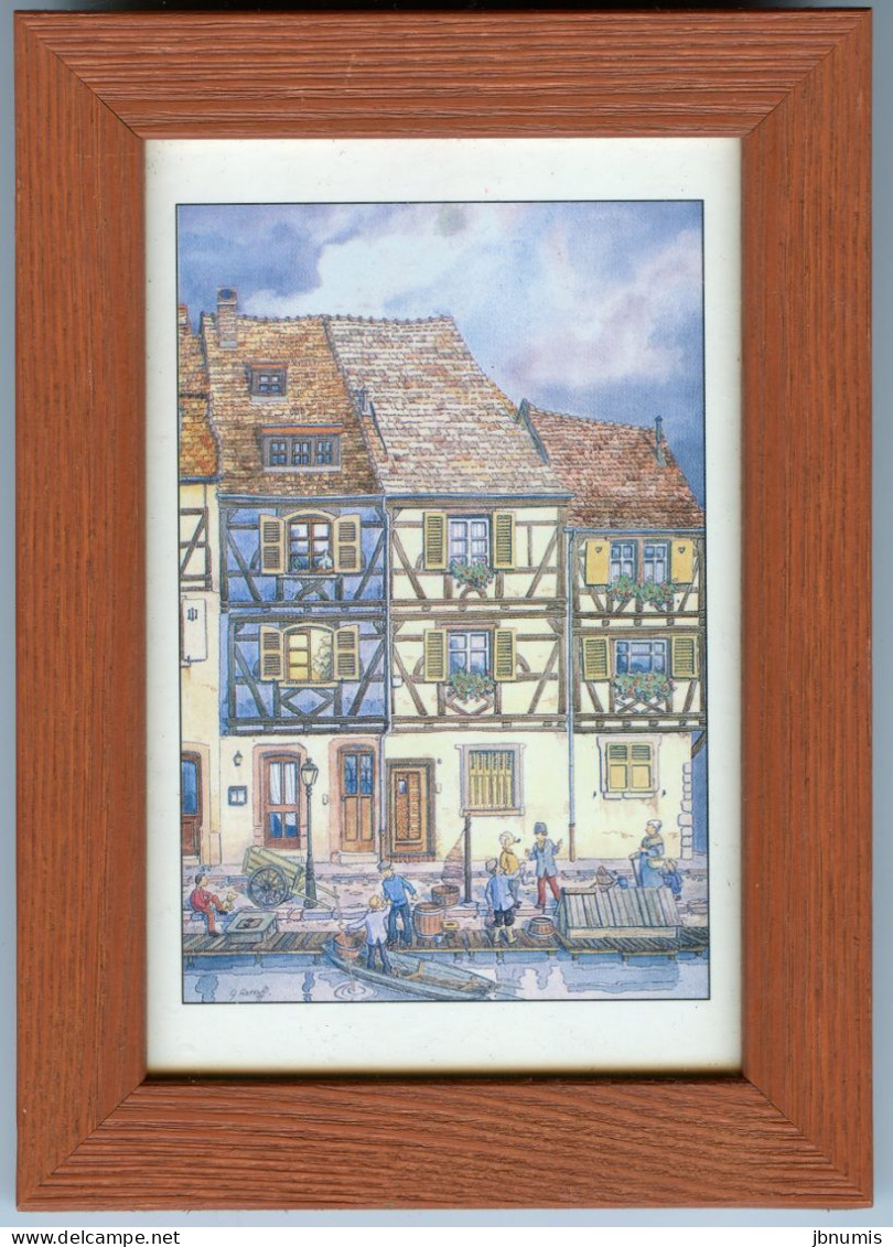 France Alsace Carte Postale Encadrée Colmar Quai - Autres & Non Classés