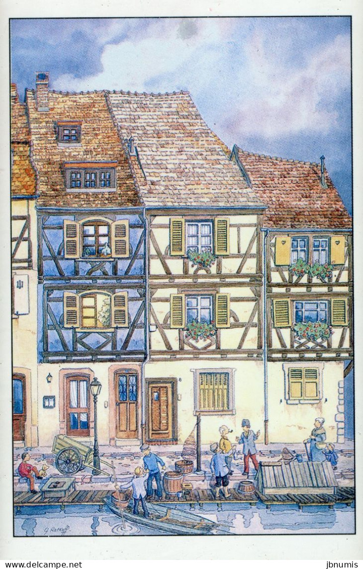 France Alsace Carte Postale Encadrée Colmar Quai - Andere & Zonder Classificatie