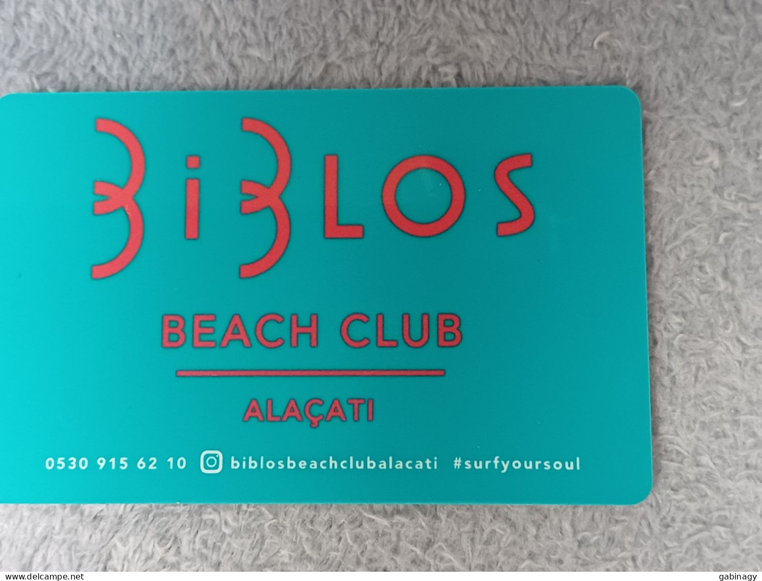 HOTEL KEYS - 2580 - TURKEY - BIBLOS BEACH CLUB ALACATI - Cartes D'hotel