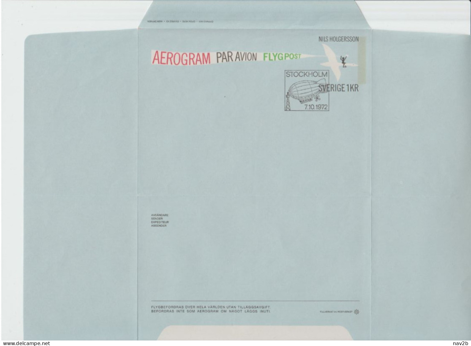 Aérogramme 1972 . - Postal Stationery