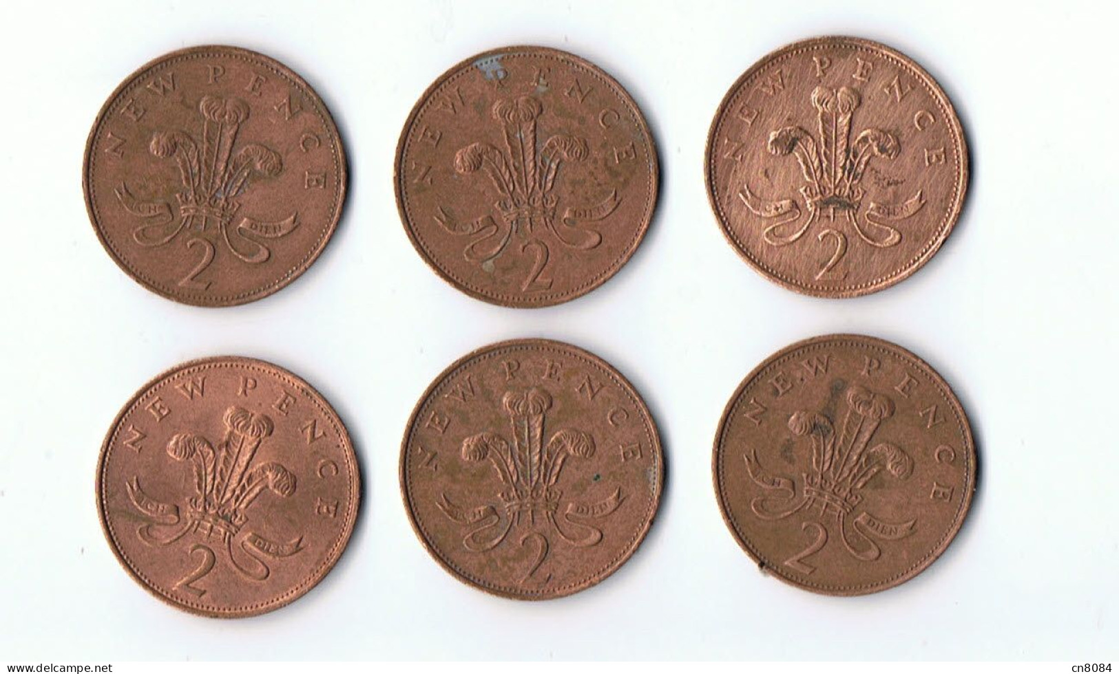 GRANDE BRETAGNE - LOT 18 PIECES  -2 NEW PENCE ELISABETH   - 4 ONE PENNY - 2 ONE SCHILLING - 2 TWENTY PENCE - 1/2 PENNY - - 2 Pence & 2 New Pence