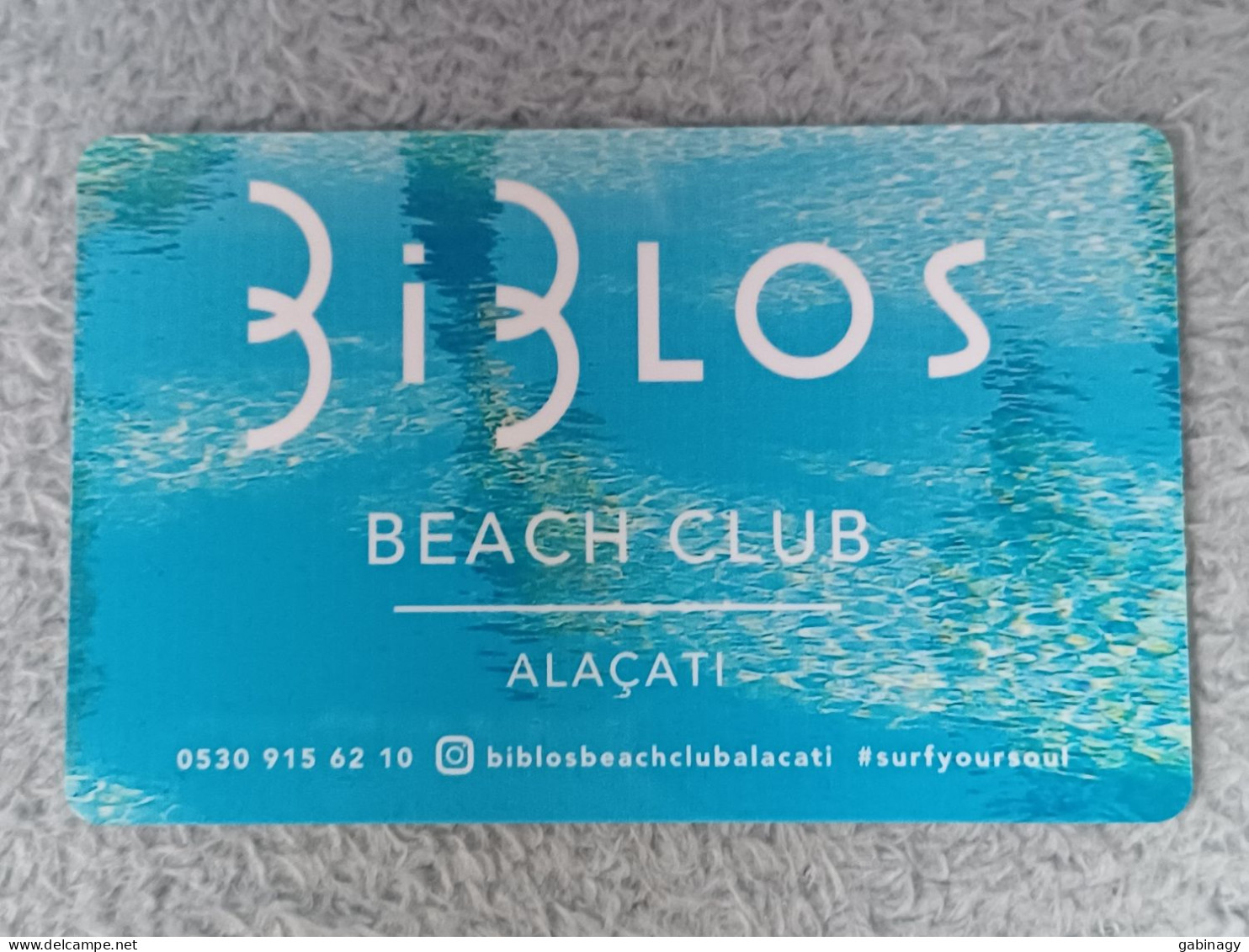 HOTEL KEYS - 2581 - TURKEY - BIBLOS BEACH CLUB ALACATI - Hotel Keycards