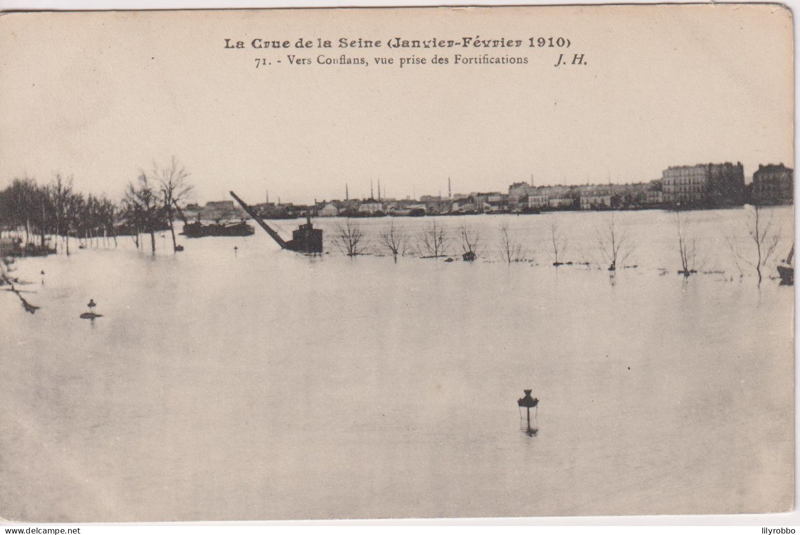 FRANCE - PARIS - Crue De La Seine 1910 Vers Conflans Vur Prrise Des Fortifications - Überschwemmungen