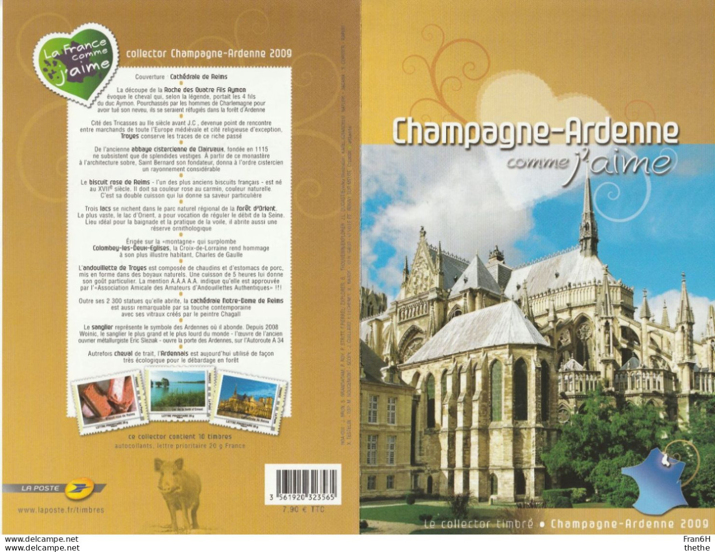 FRANCE - Champagne-Ardenne Comme J'aime - Collector De 10 Timbres Autocollants - Collectors