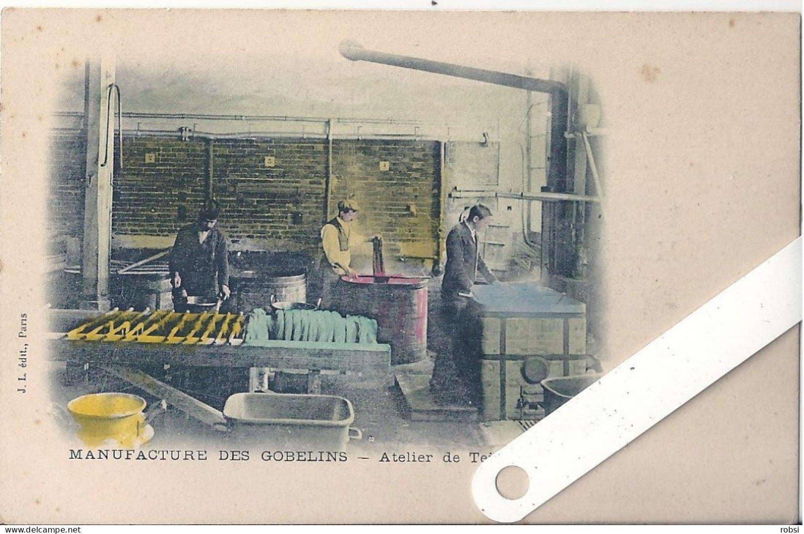 75 Paris XIIIe, Les Gobelins Manufacture , Ateliers De Teinture (très Belle Carte), D1135 - District 13