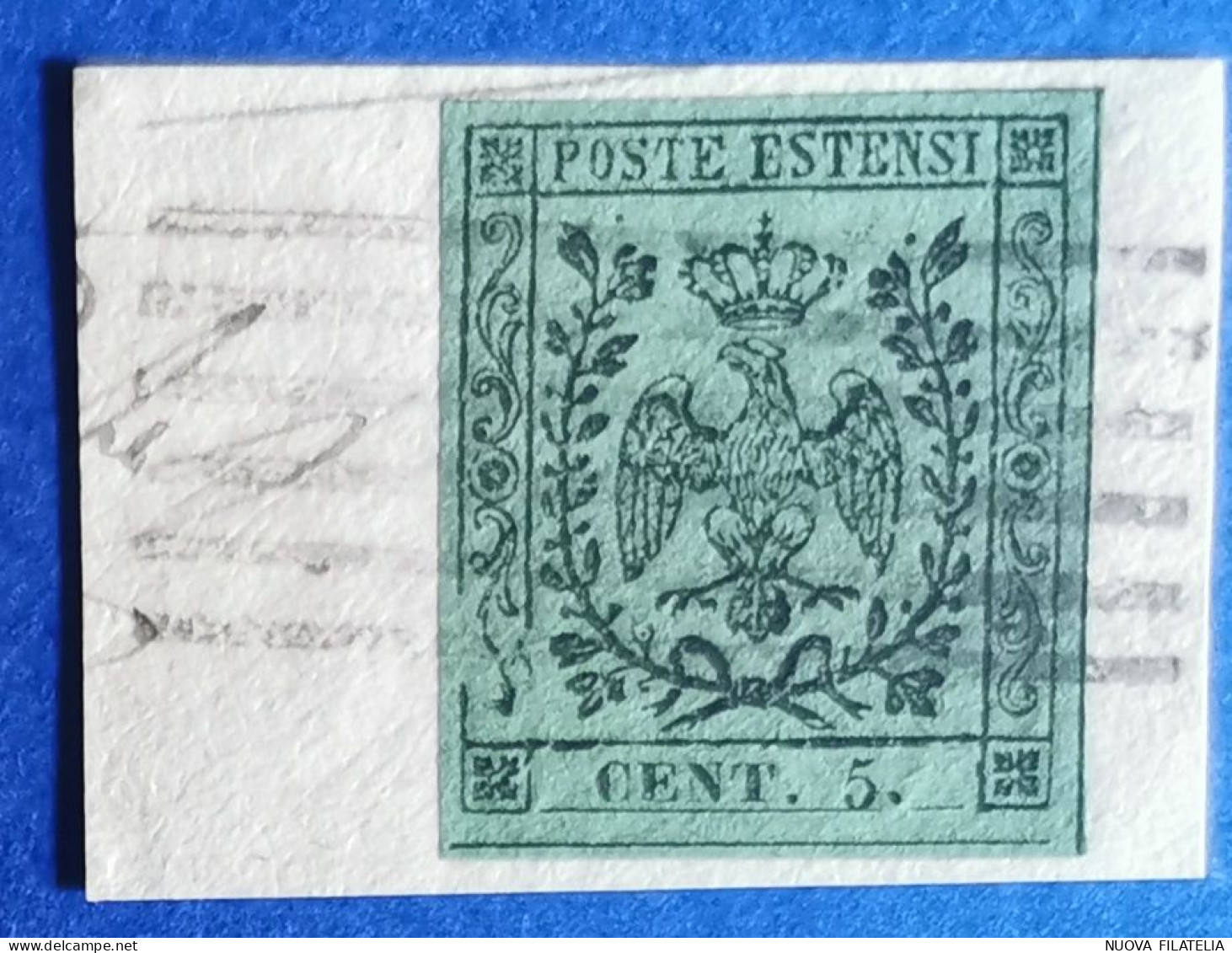 DUCATO DI MODENA 1852  AQUILA ESTENSE VALORE DA 5 CENT - Modena