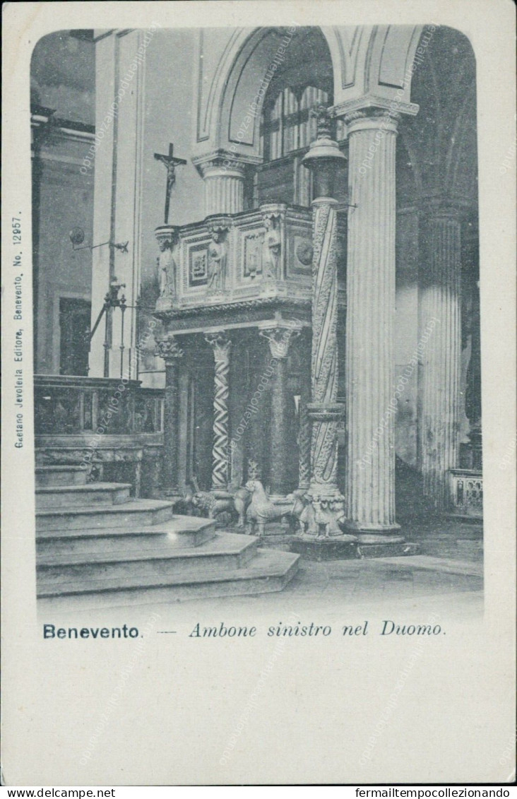 Cr134 Cartolina Benevento Citta' Ambone Sinistro Nel Duomo  Campania - Benevento