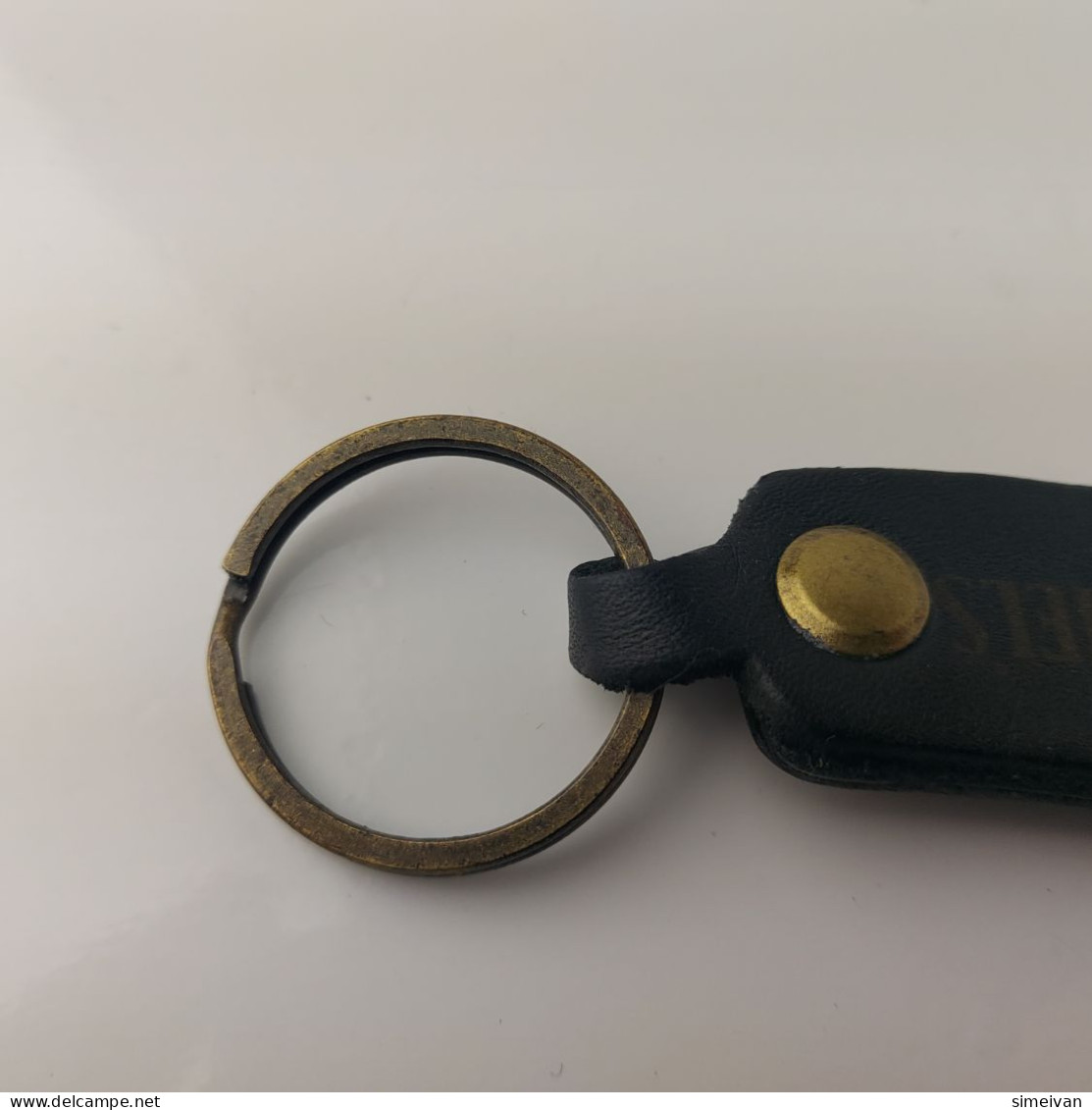 Jack Daniel's Whiskey Collectible Black Leather Key Ring Keychain #5560 - Sleutelhangers
