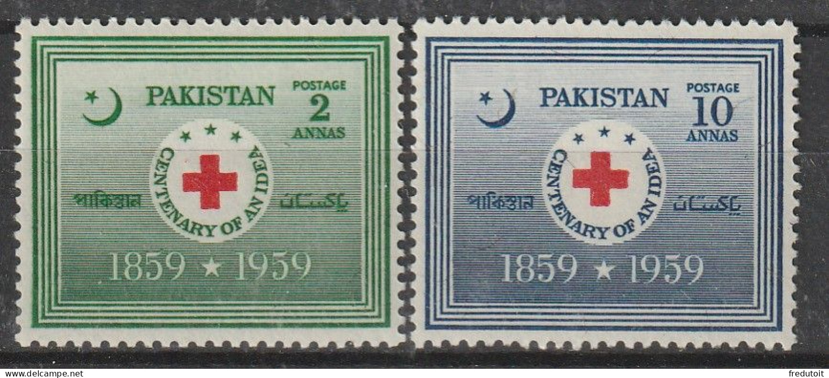 PAKISTAN - N°105/6 ** (1959) Croix Rouge - Pakistán