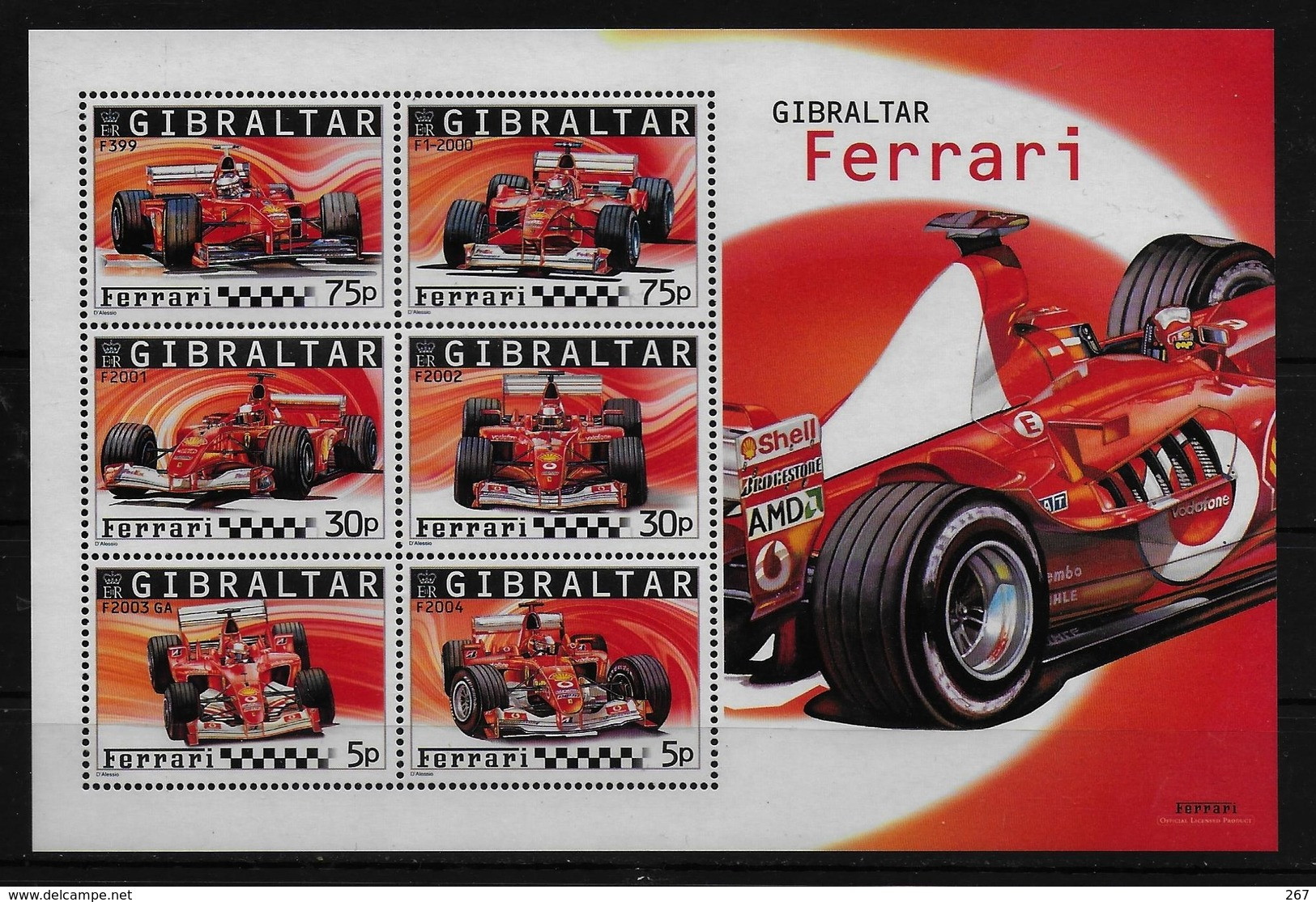 GIBRALTAR  BF 64  * *  ( Cote 11e ) Auto Ferrari  Voiture Automobile - Cars