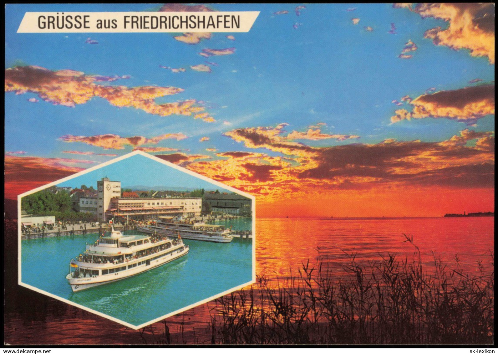 Ansichtskarte Friedrichshafen Hafen Partie Und Bodensee Stimmungsbild 1980 - Friedrichshafen