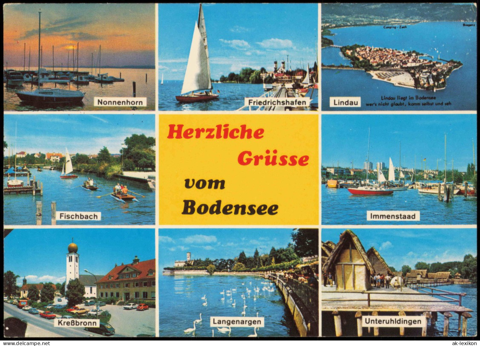 Der Bodensee Mehrbild-AK U.a. Mit Fischbach, Lindau, Nonnenhorn Uvm. 1979 - Non Classés