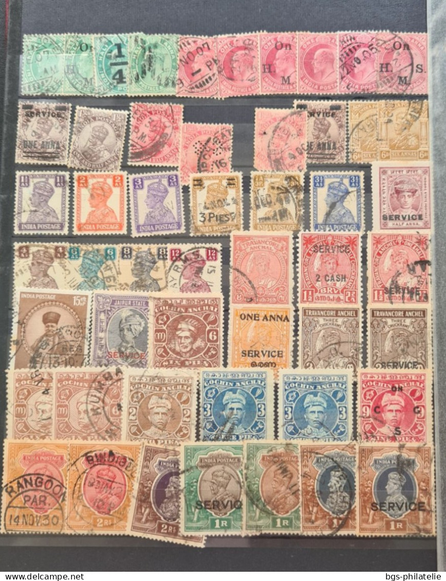 INDE, COLLECTION DE TIMBRES. - Collections (without Album)