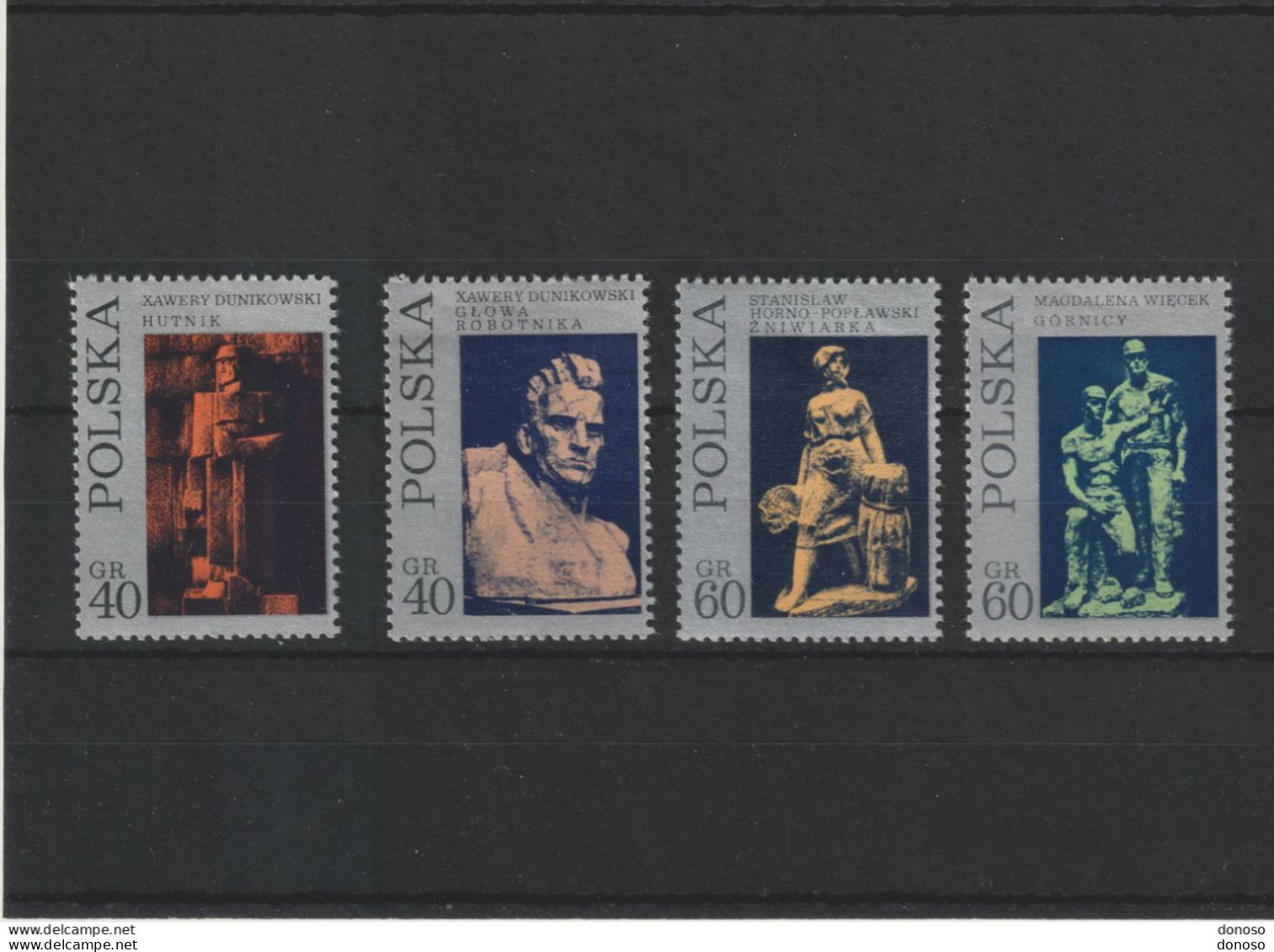 POLOGNE 1971 SCULPTURES Yvert 1944-1947,  Michel 2097-2100 NEUF** MNH - Unused Stamps