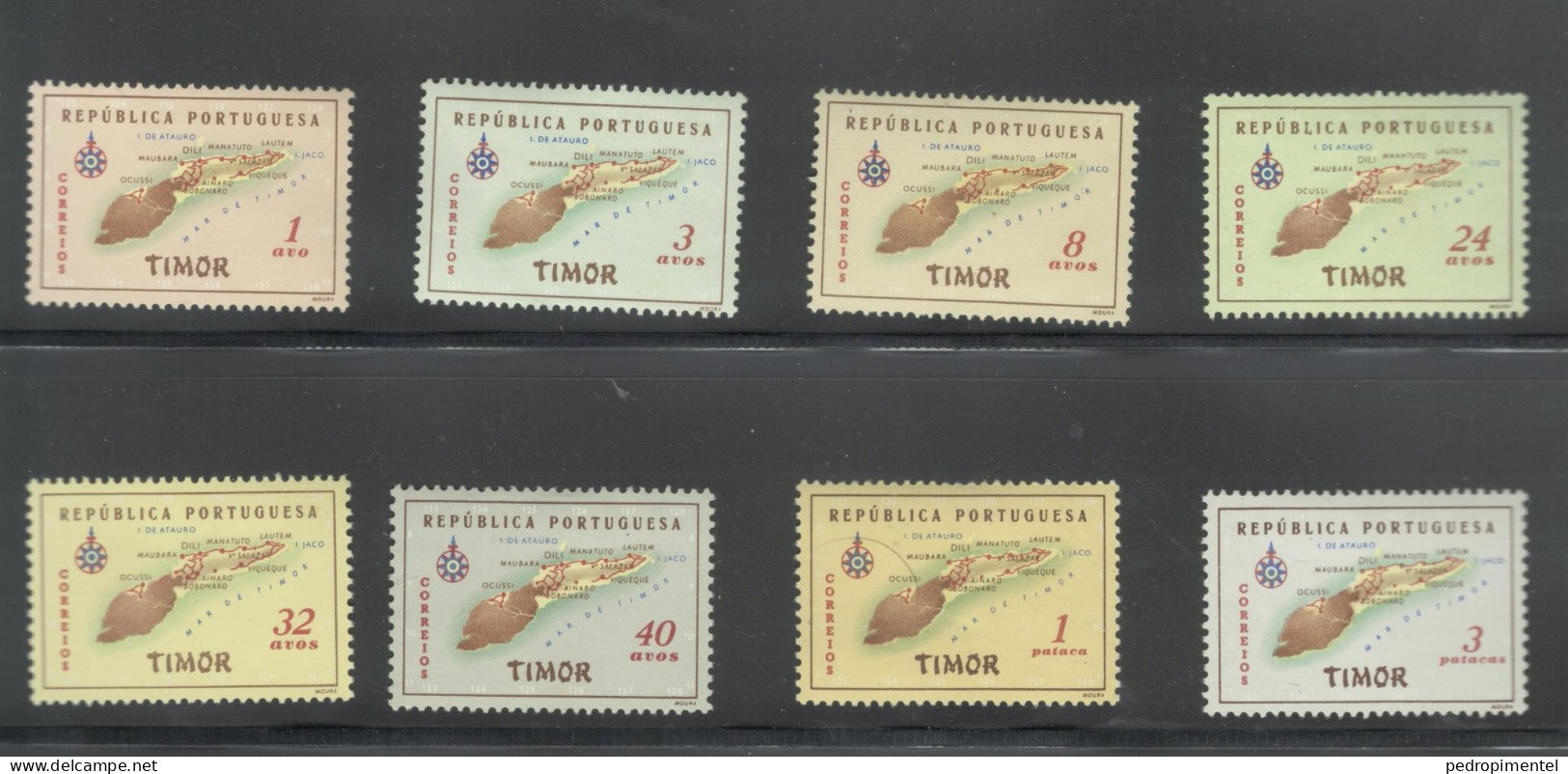 Portugal Timor 1956 "Map Of Timor" Condition MH OG Mundifil #295-302 - Timor