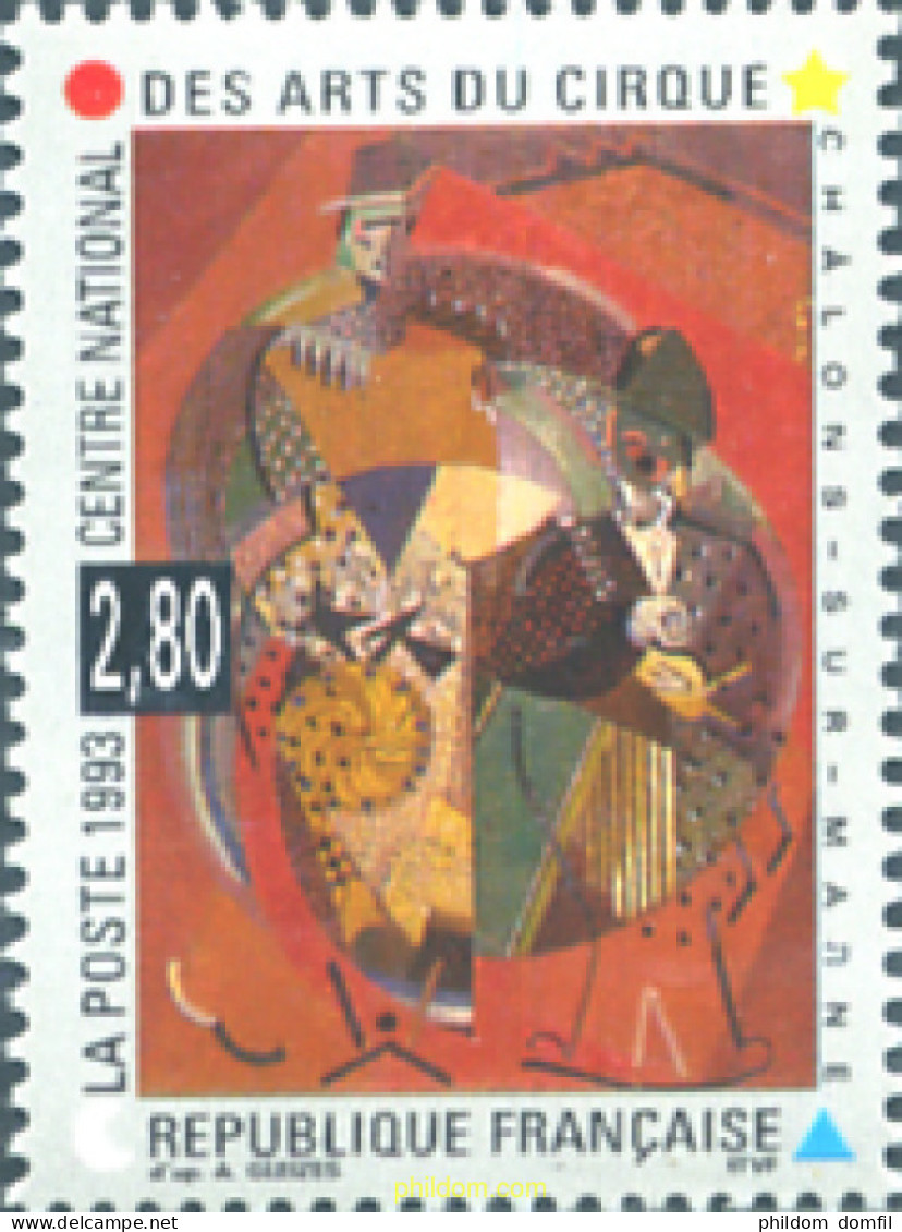 124196 MNH FRANCIA 1993 CENTRO NACIONAL DE ARTES DEL CIRCO EN CHALONS-SUR-MARNE - Autres & Non Classés