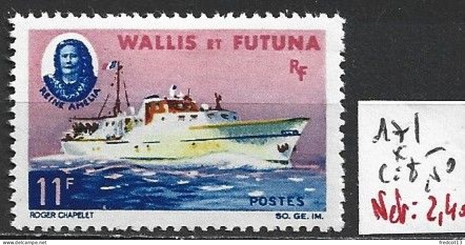 WALLIS ET FUTUNA 171 * Côte 8.50 € - Neufs