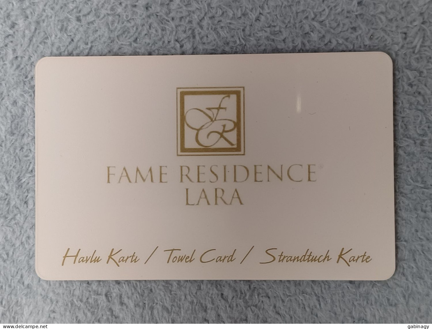 HOTEL KEYS - 2583 - TURKEY - FAME RESIDENCE LARA - Hotelkarten