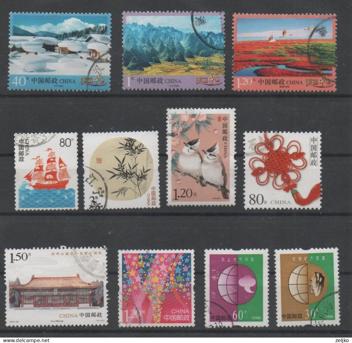 China, Used, Lot 1 - Used Stamps