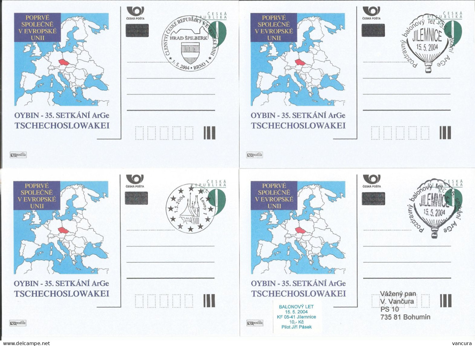 CDV A 101 Czech Republic ArGe Meeting CR In EU 2004 - Postcards