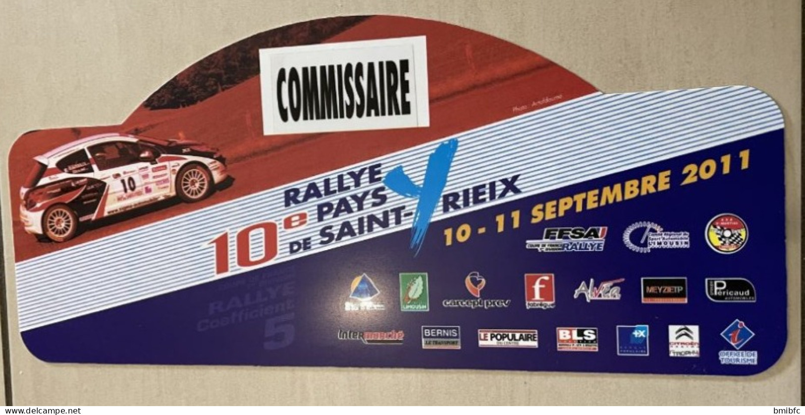 10e RALLYE  PAYS De SAINT-YRIEIX    10-11  Septembre 2011 - Placas De Rally