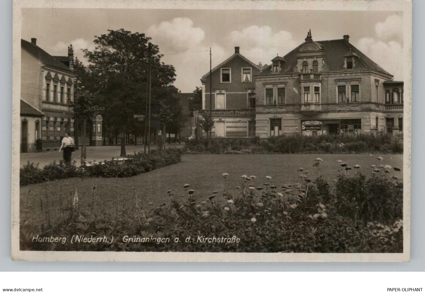 4100 DUISBURG - HOMBERG, Kirchstrasse, Grünanlegen, 1935 - Duisburg