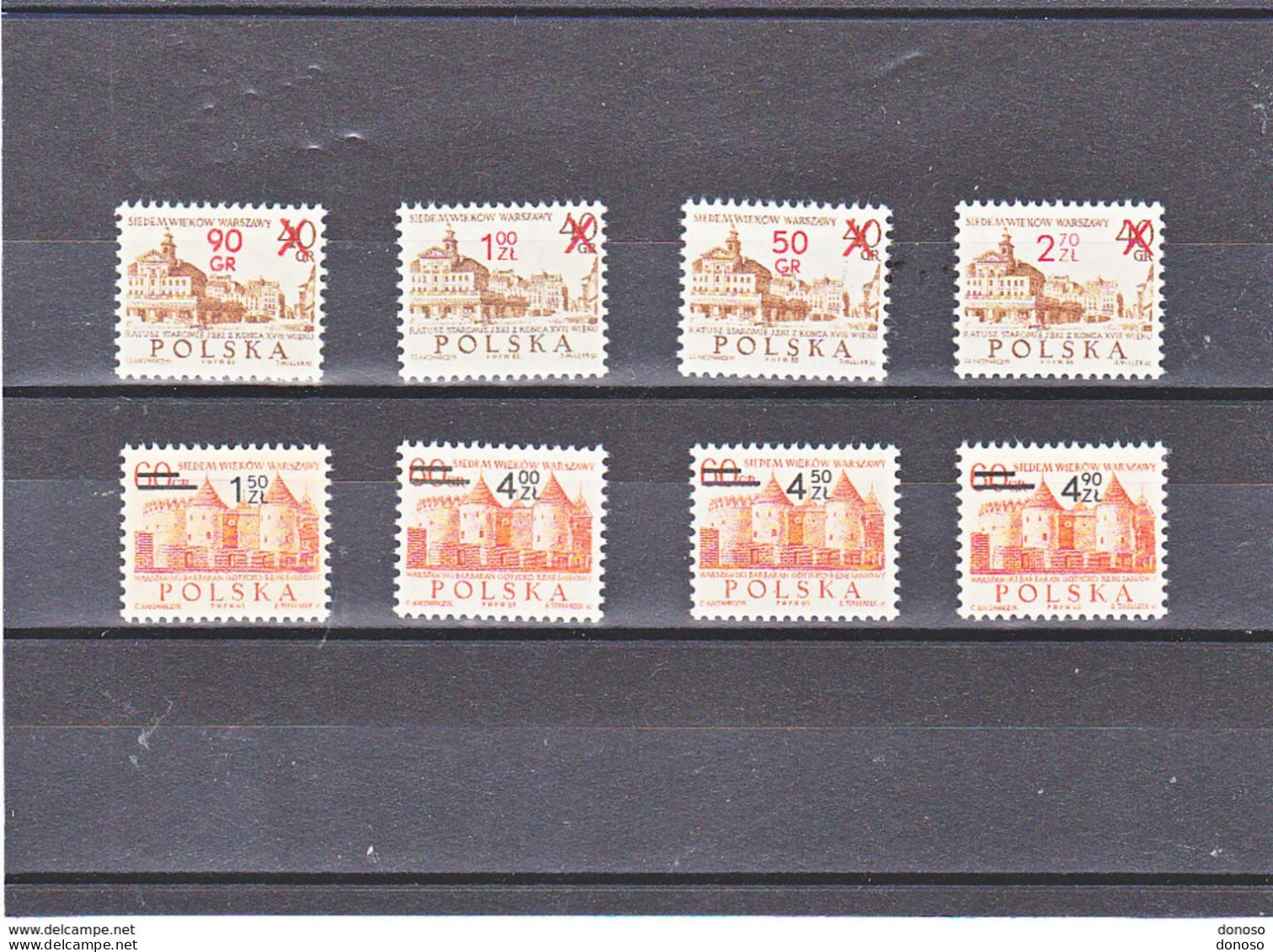 POLOGNE 1972 SURCHARGES Yvert 2041-2048,  Michel 2195-2200 NEUF** MNH Cote 3,50 Euros - Unused Stamps
