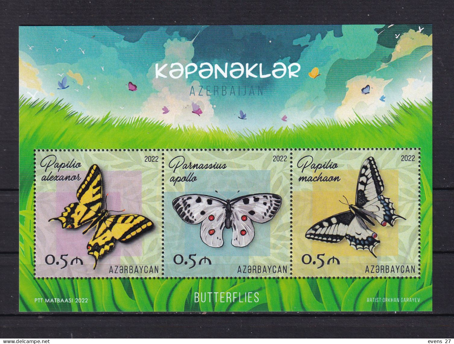 AZERBAIJAN-2022-BUTTERFLIES-MNH. - Butterflies