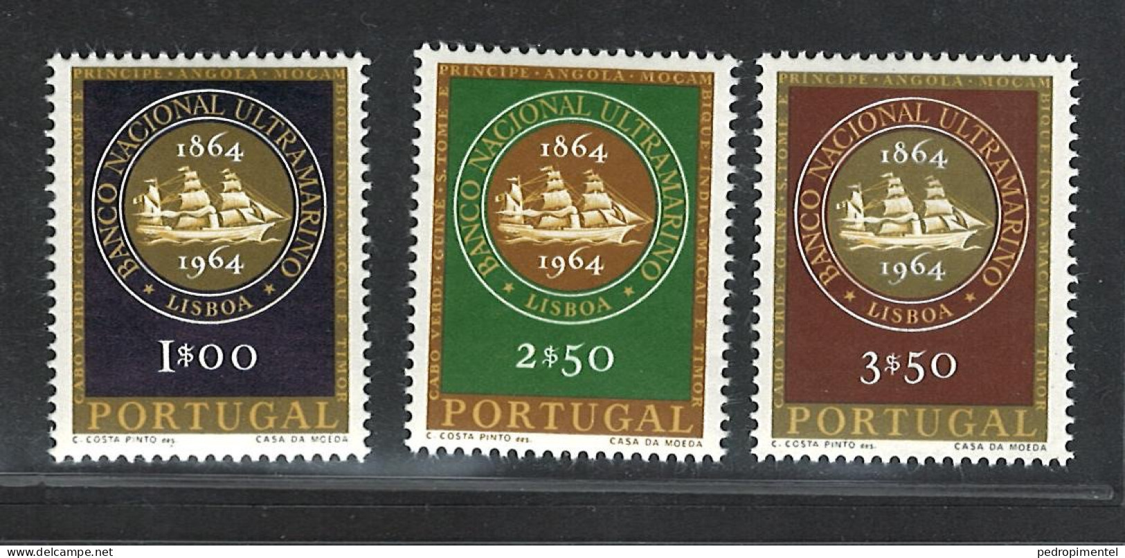 Portugal 1964 "Banco Nacional Ultramarino" Condition MNH #931-933 - Unused Stamps