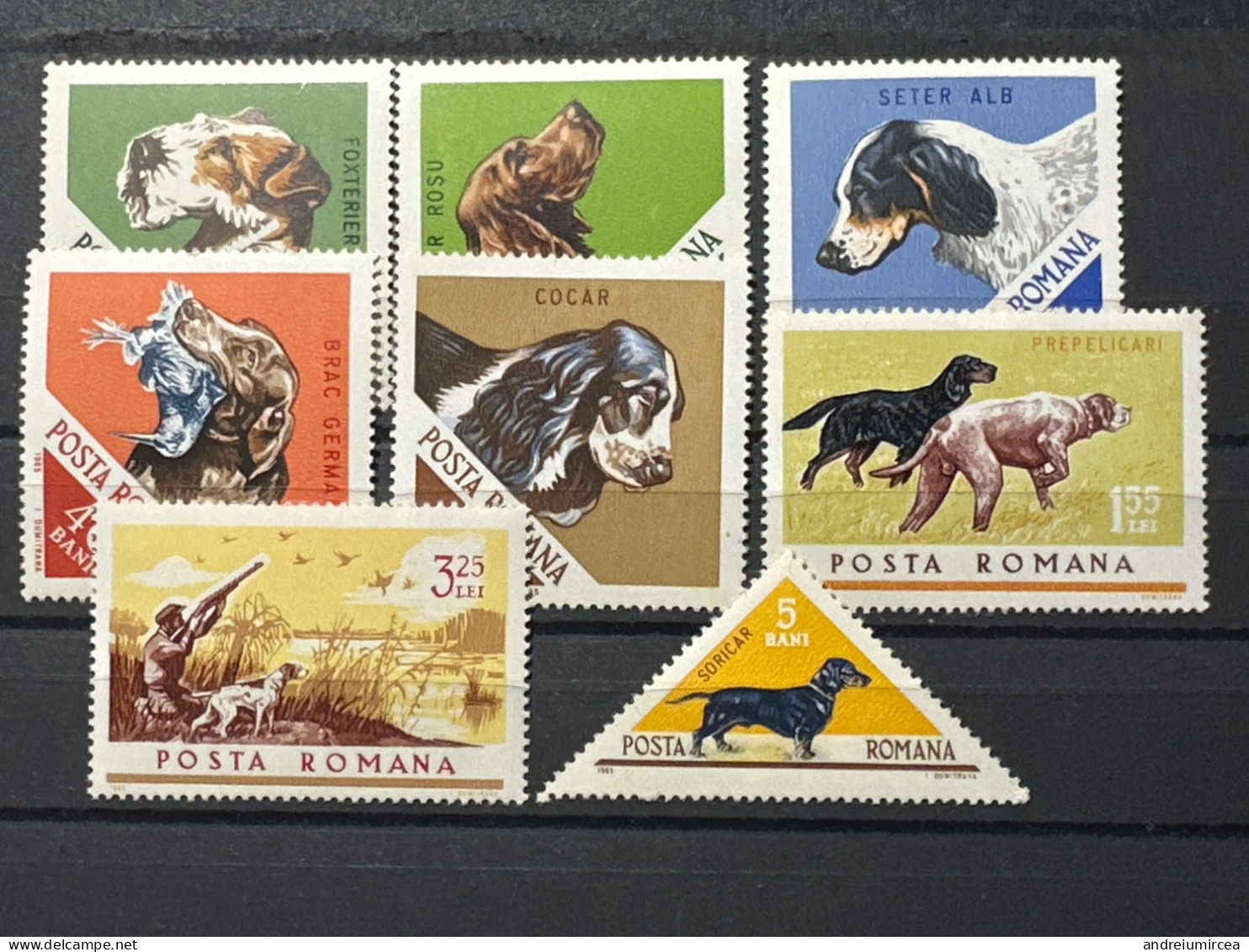 România MNH 1965 Hunting Dogs - Honden
