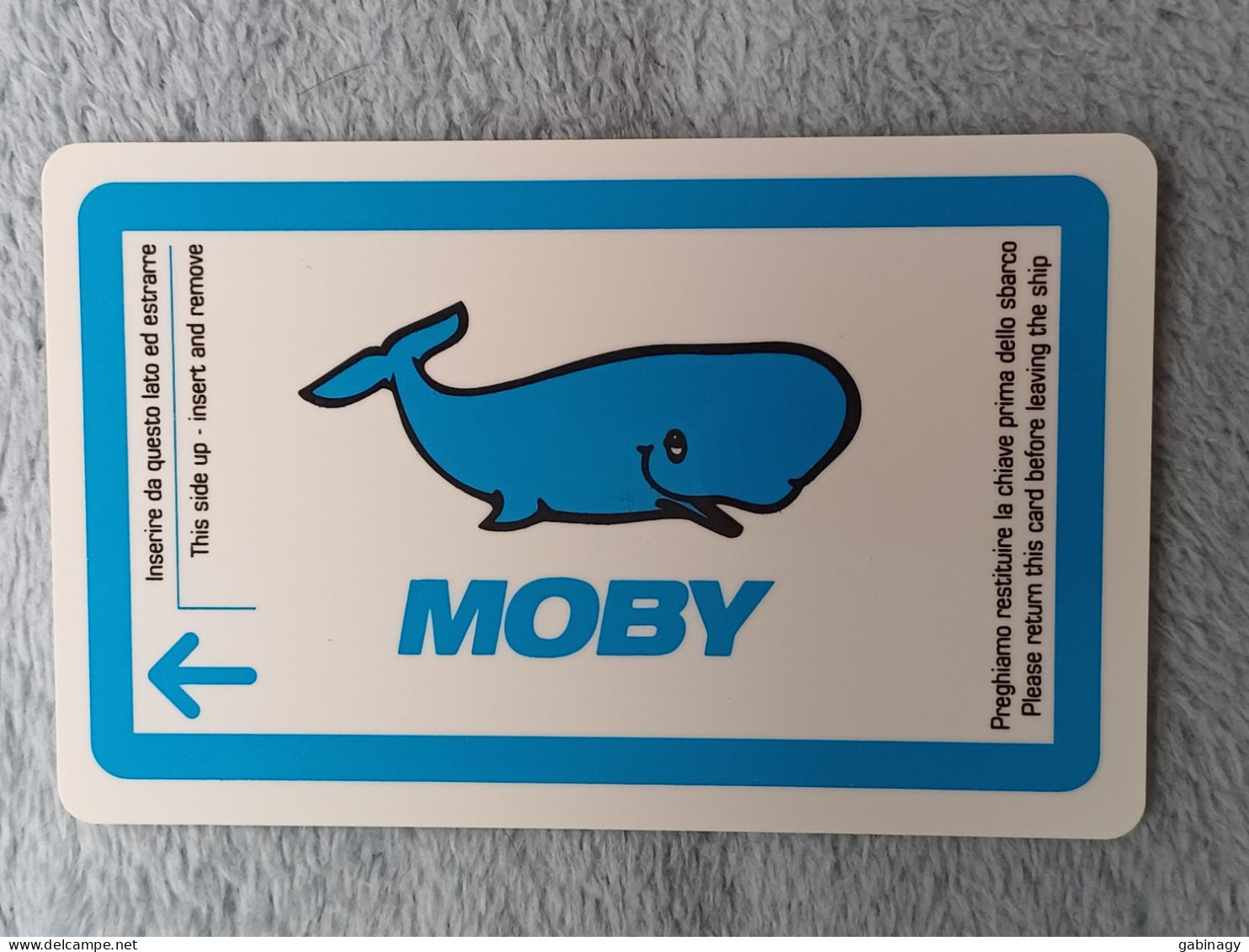 HOTEL KEYS - 2589 - ITALY - MOBY - WHALE - Cartes D'hotel