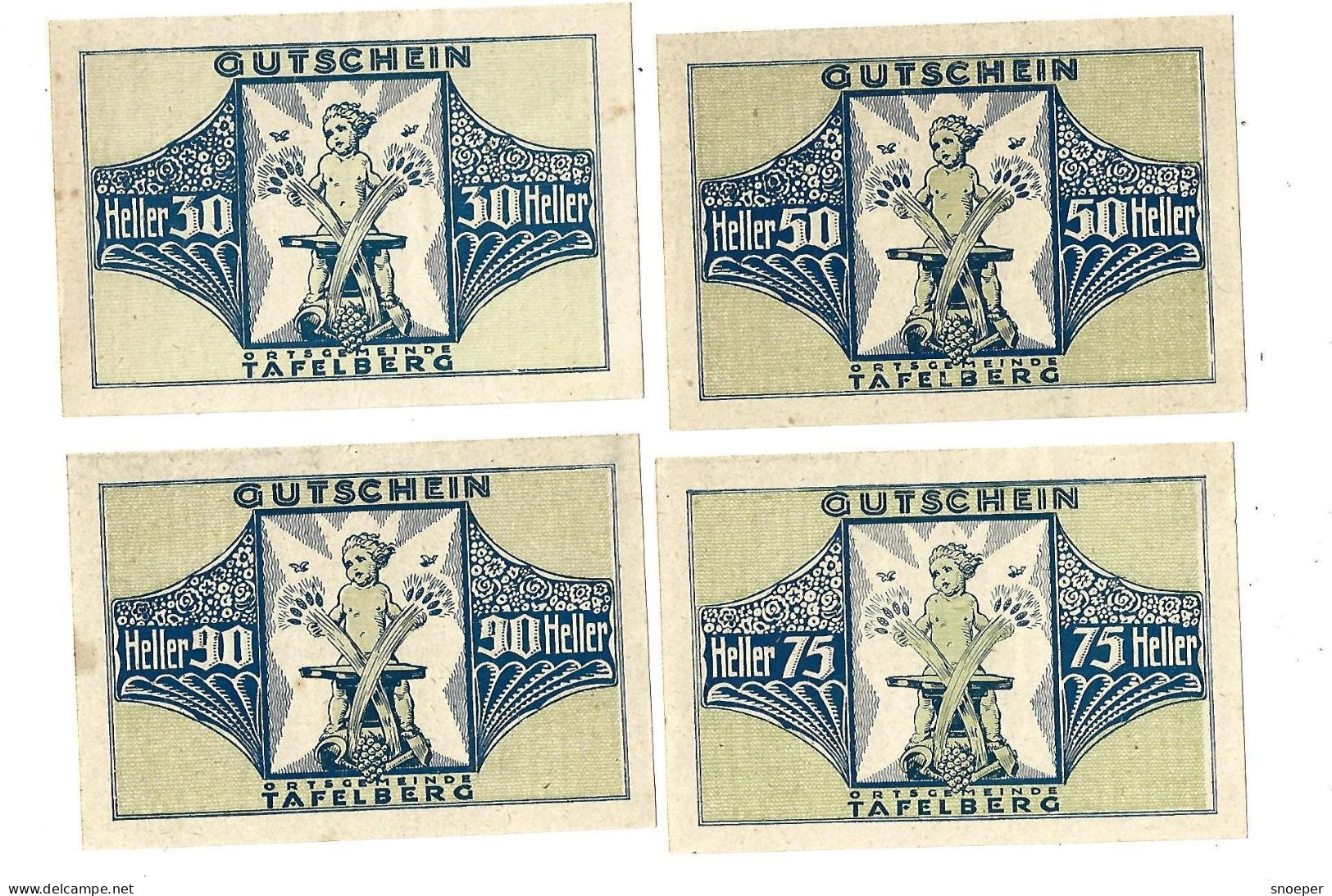 *notgeld   Austria  Tafelberg  Serie Compleet   1054.2b   Cat Val 12,00 Euro - Oesterreich