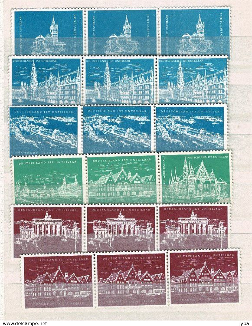 LOT VIGNETTES / POSTER STAMPS / LABELS : DEUTSCHLAND IST UNTEILBAR - Autres & Non Classés