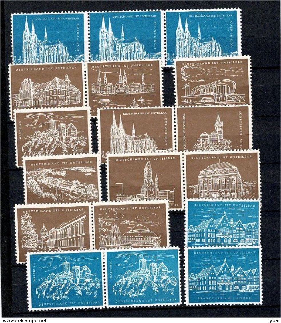 LOT VIGNETTES / POSTER STAMPS / LABELS : DEUTSCHLAND IST UNTEILBAR - Autres & Non Classés