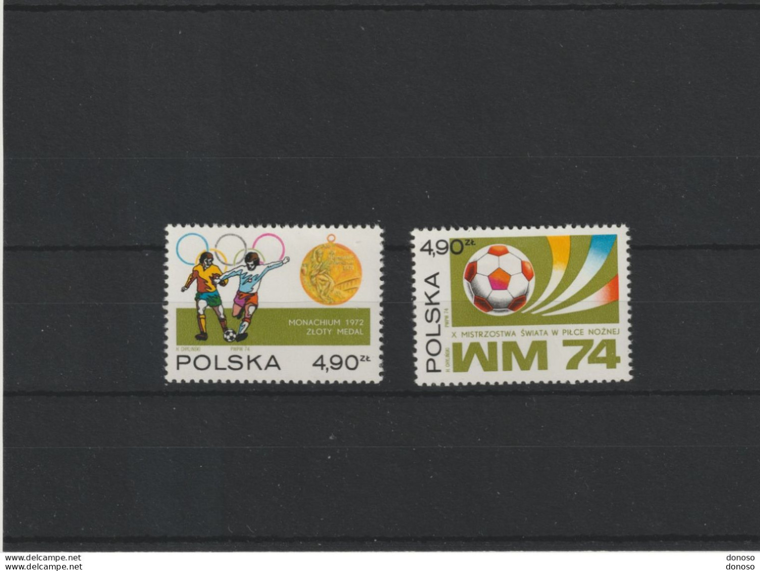 POLOGNE 1974 Coupe Du Monde De Football, Allemagne Yvert 2155-2156, Michel 2315-2316 NEUF** MNH - Unused Stamps