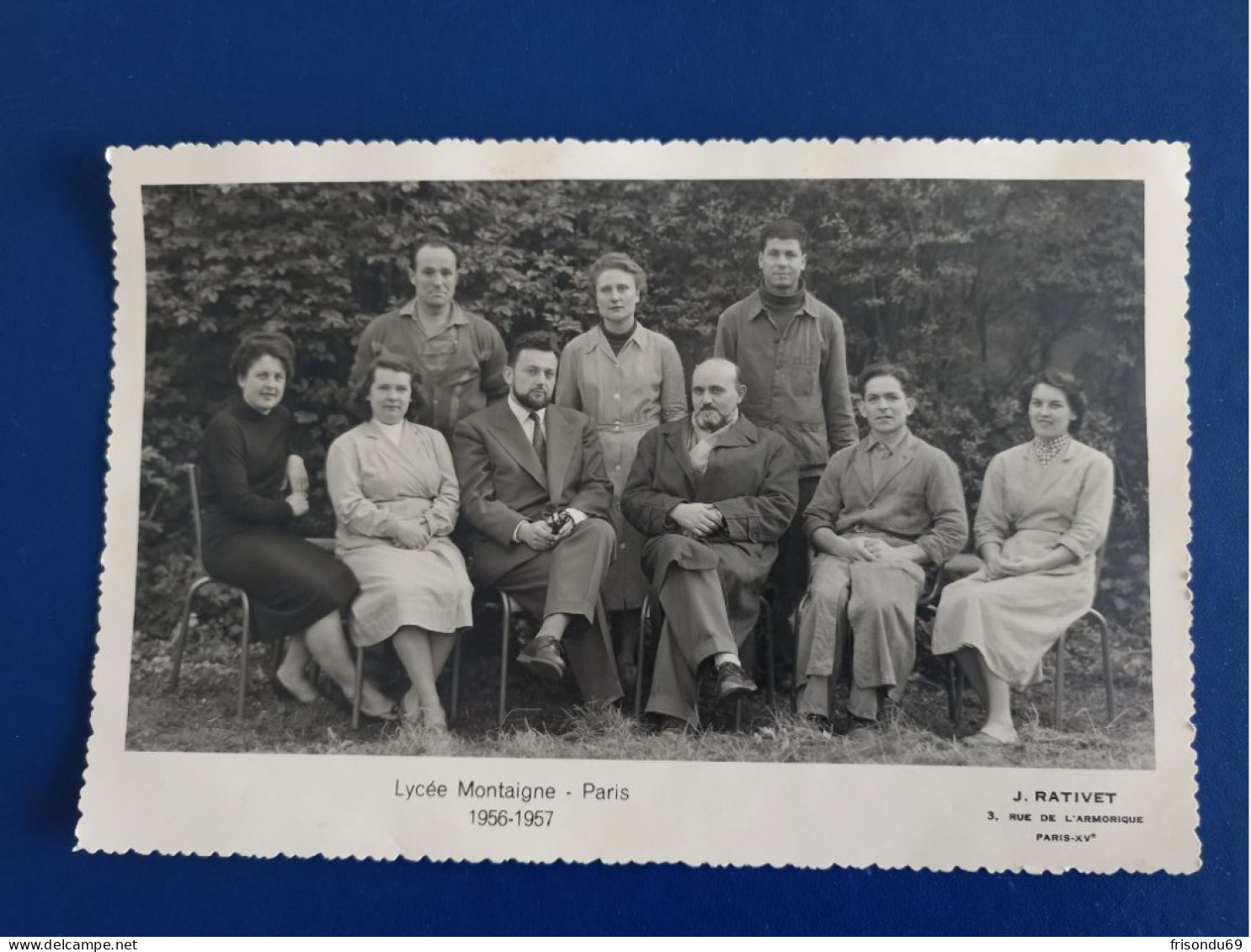 Photo Lycée Montaigne Paris 1956-1957 . 20 Cm X 13 Cm - Unclassified