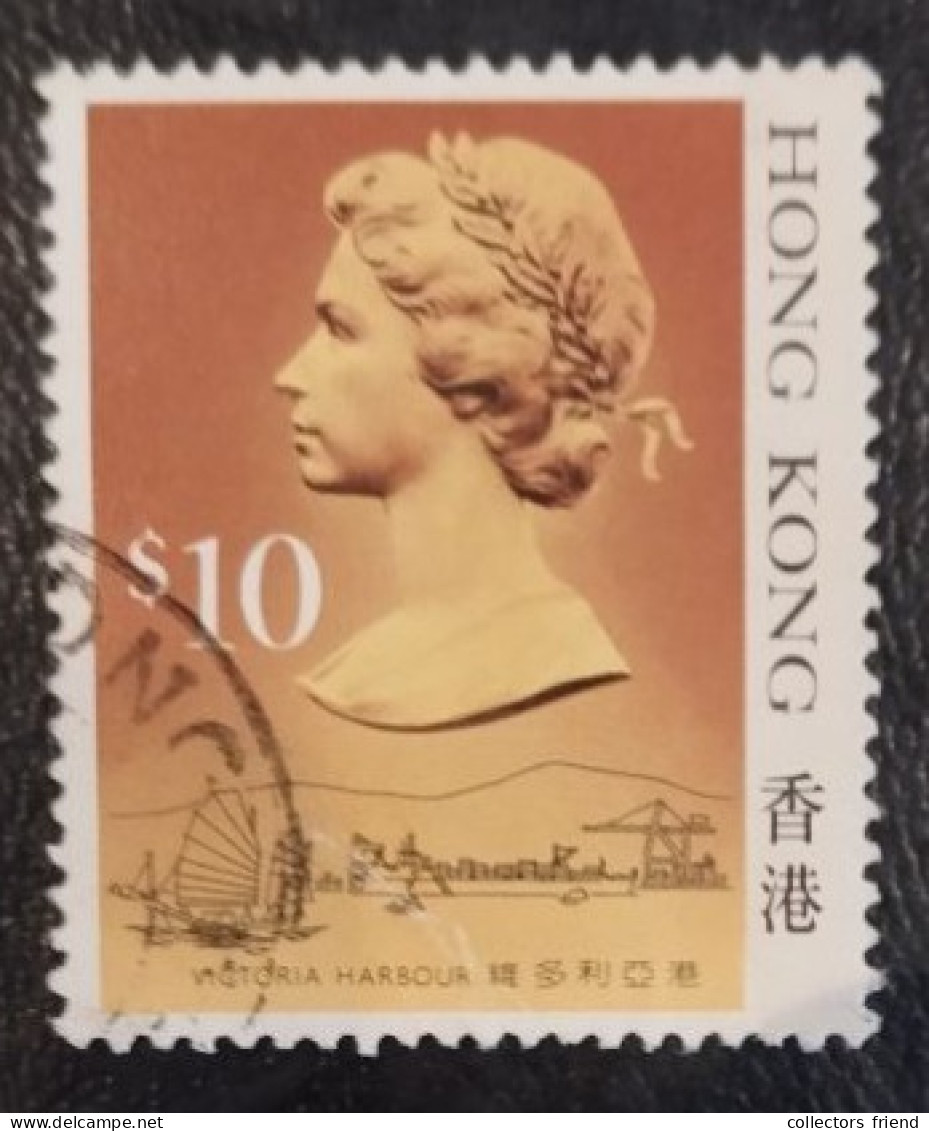 Hong Kong - 1987 -  Queen Elizabeth II - 10$ - Used - Gebruikt