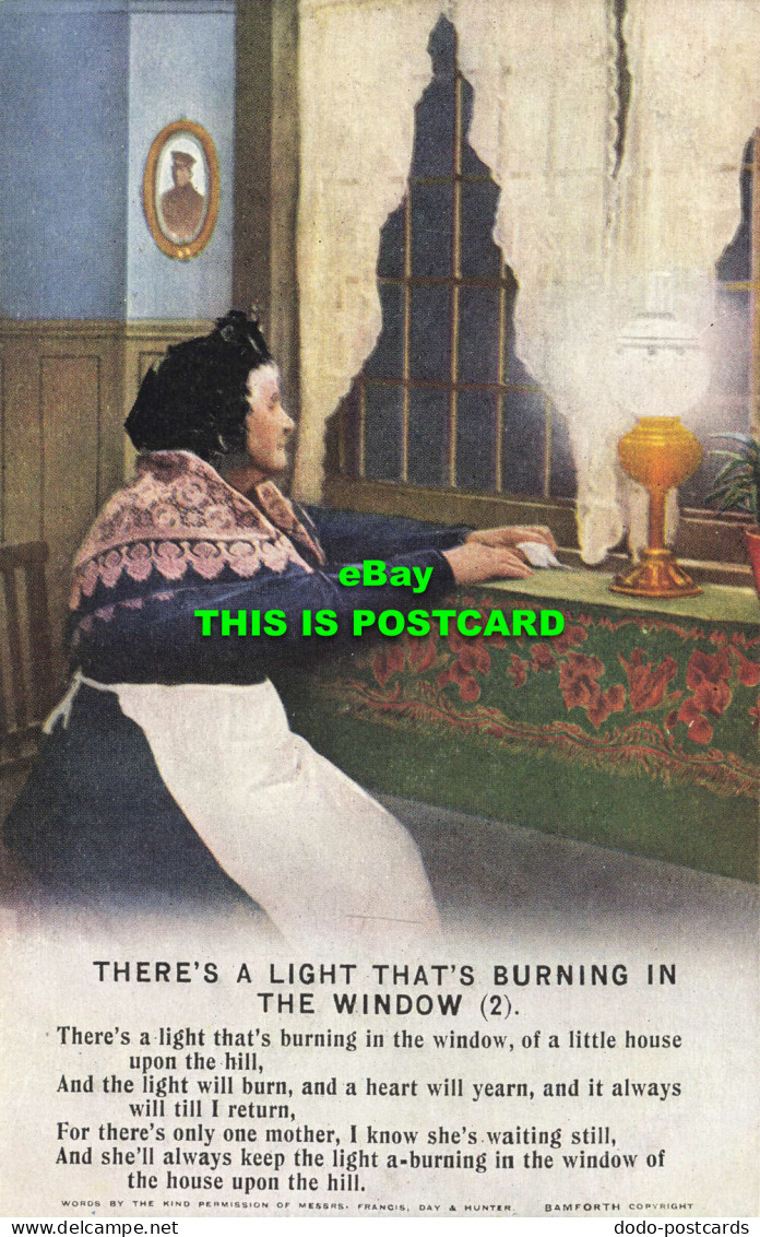 R619094 Theres A Light Thats Burning In Window. 2. Bamforth. Songs Series No. 48 - Welt