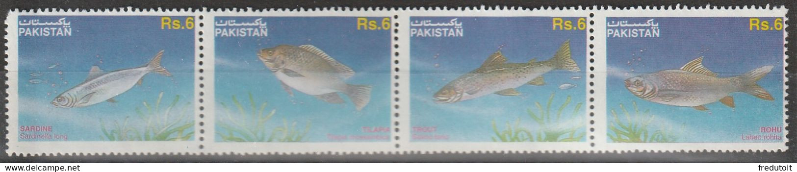 PAKISTAN - N°893/6 ** (1995) Poissons - Pakistan