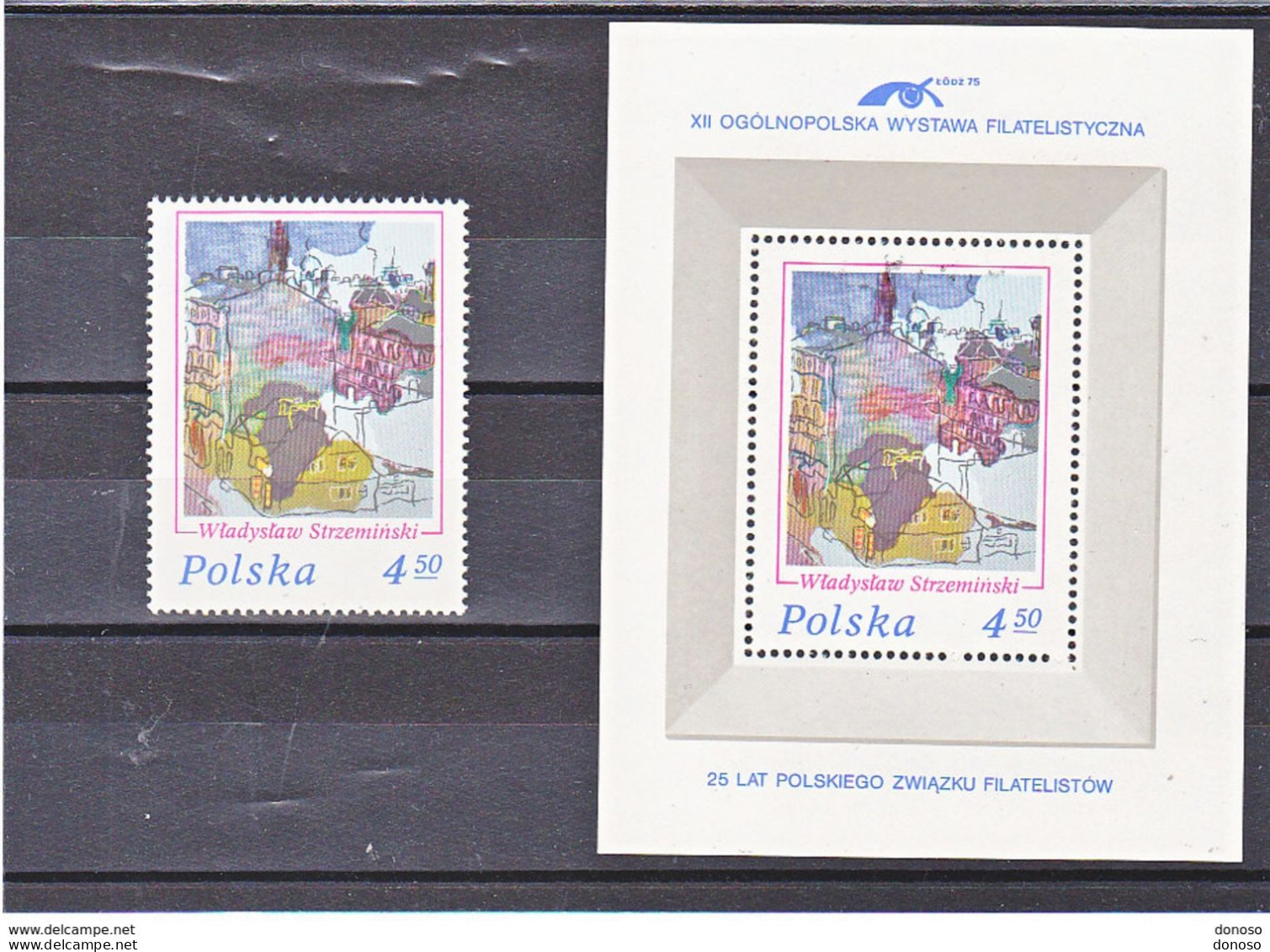 POLOGNE 1975 PEINTURE Yvert  2250 + BF 70,  Michel 2415 + Bl 64 NEUF** MNH Cote 3,70 Euros - Unused Stamps