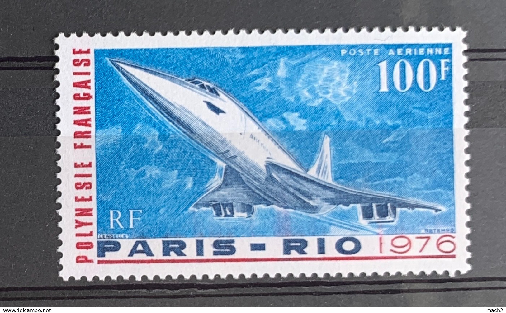POLYNESIE PA N° 103 NEUF SANS CHARNIERE COTE 22.00€ CONCORDE AVION - Concorde