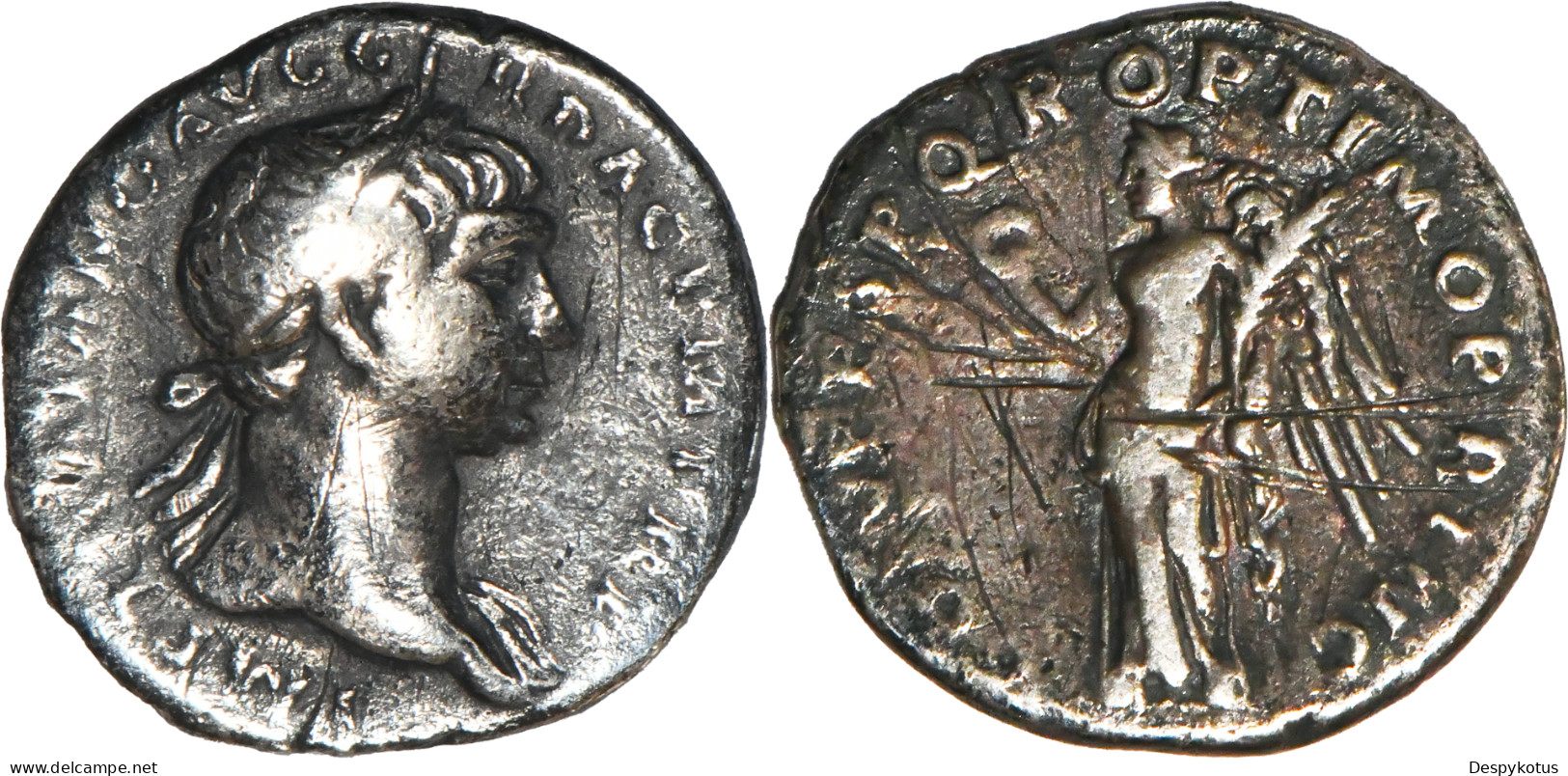 ROME - Denier - TRAJAN - 107 AD - Victoire - COS V - RIC.128 - 19-228 - La Dinastía Antonina (96 / 192)