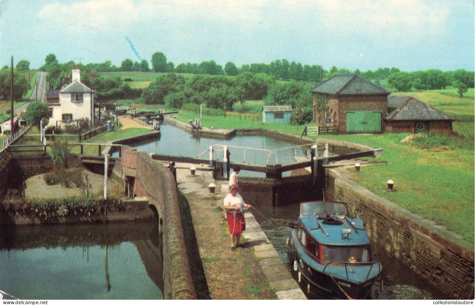 THE THREE LOCKS - NR. BLETCHLEY - CARTOLINA FP SPEDITA NEL 1970 - Buckinghamshire